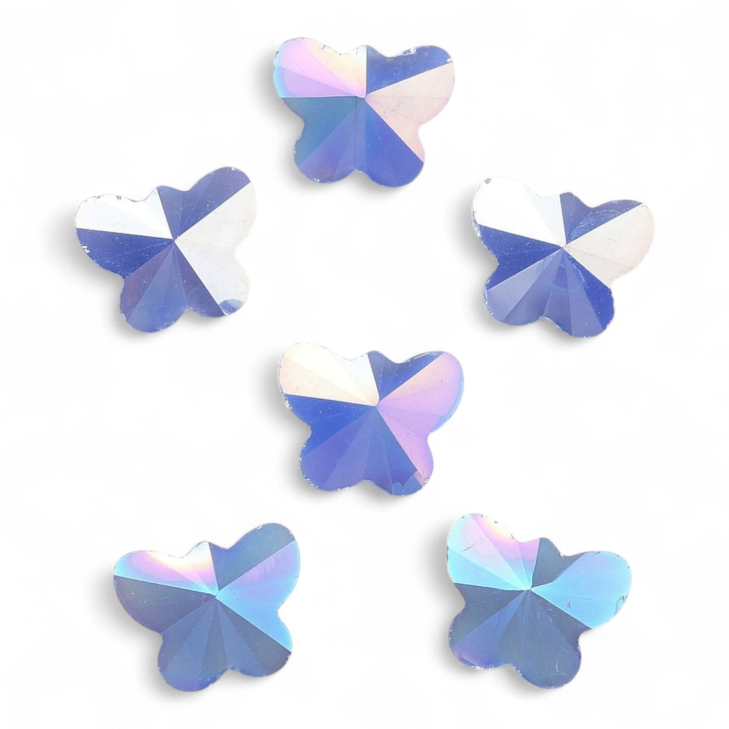 x10 Perles Papillons en Verre Électrolytique – AB