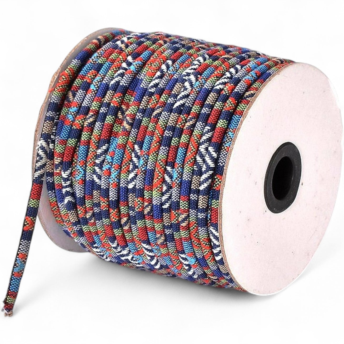 50cm de Cordon Tissu Ethnique – Couleurs au choix – Ø 4 mm