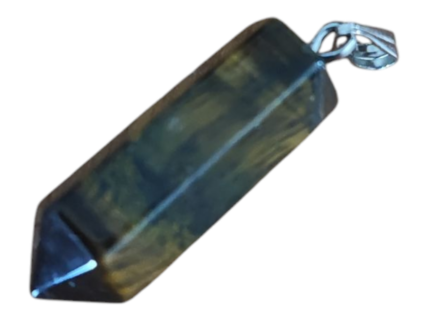 x1 Pendentif Ogive en Pierre Fine – 32x8 mm avec Bélière