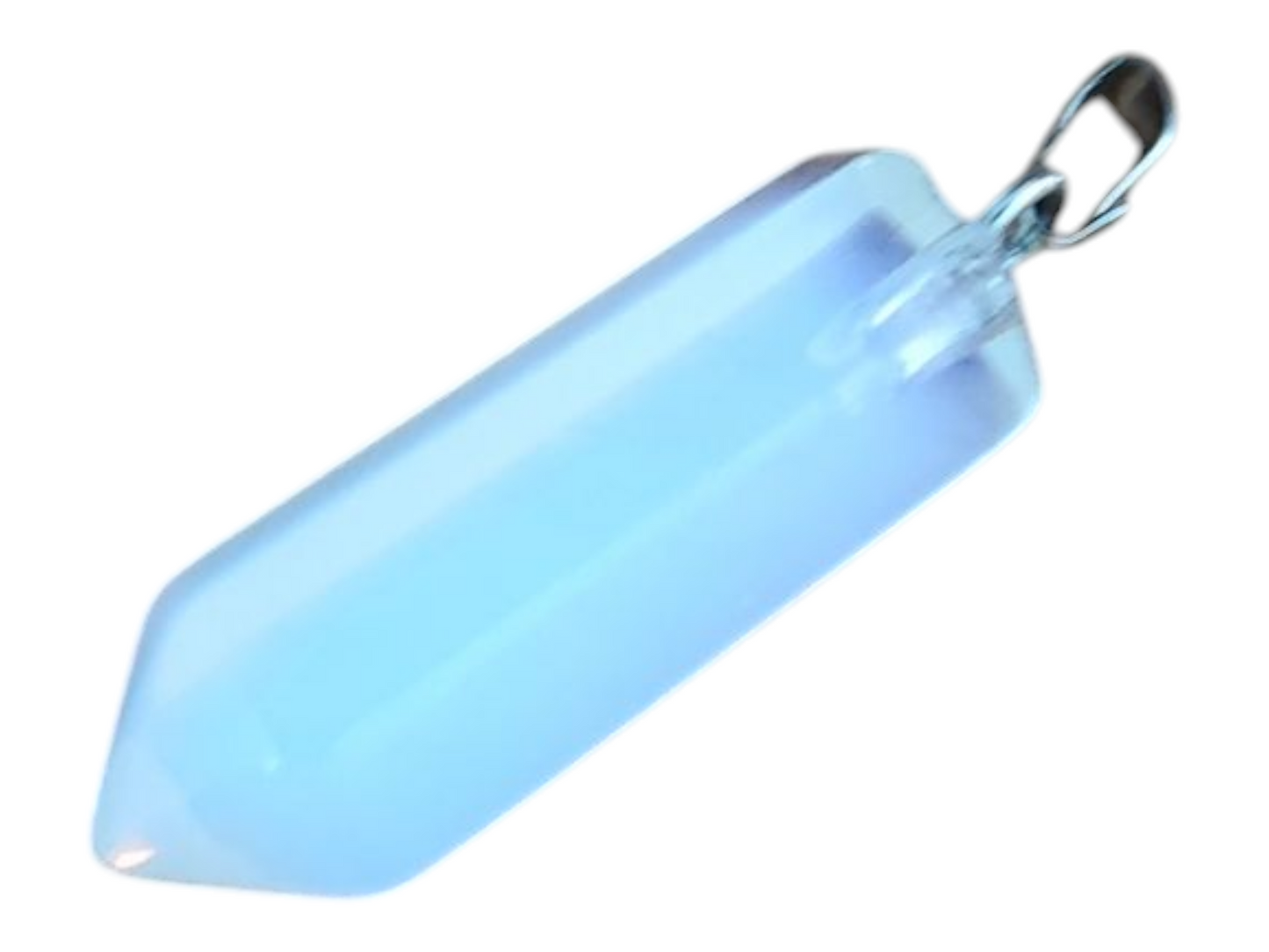 x1 Pendentif Ogive en Pierre Fine – 32x8 mm avec Bélière