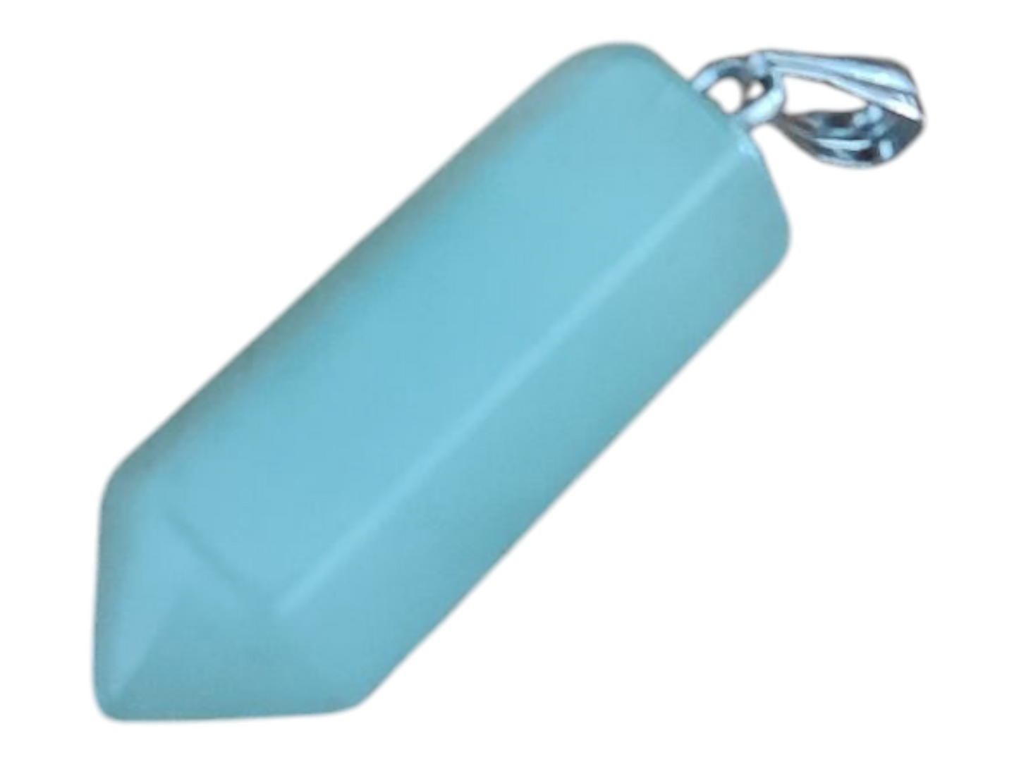x1 Pendentif Ogive en Pierre Fine – 32x8 mm avec Bélière