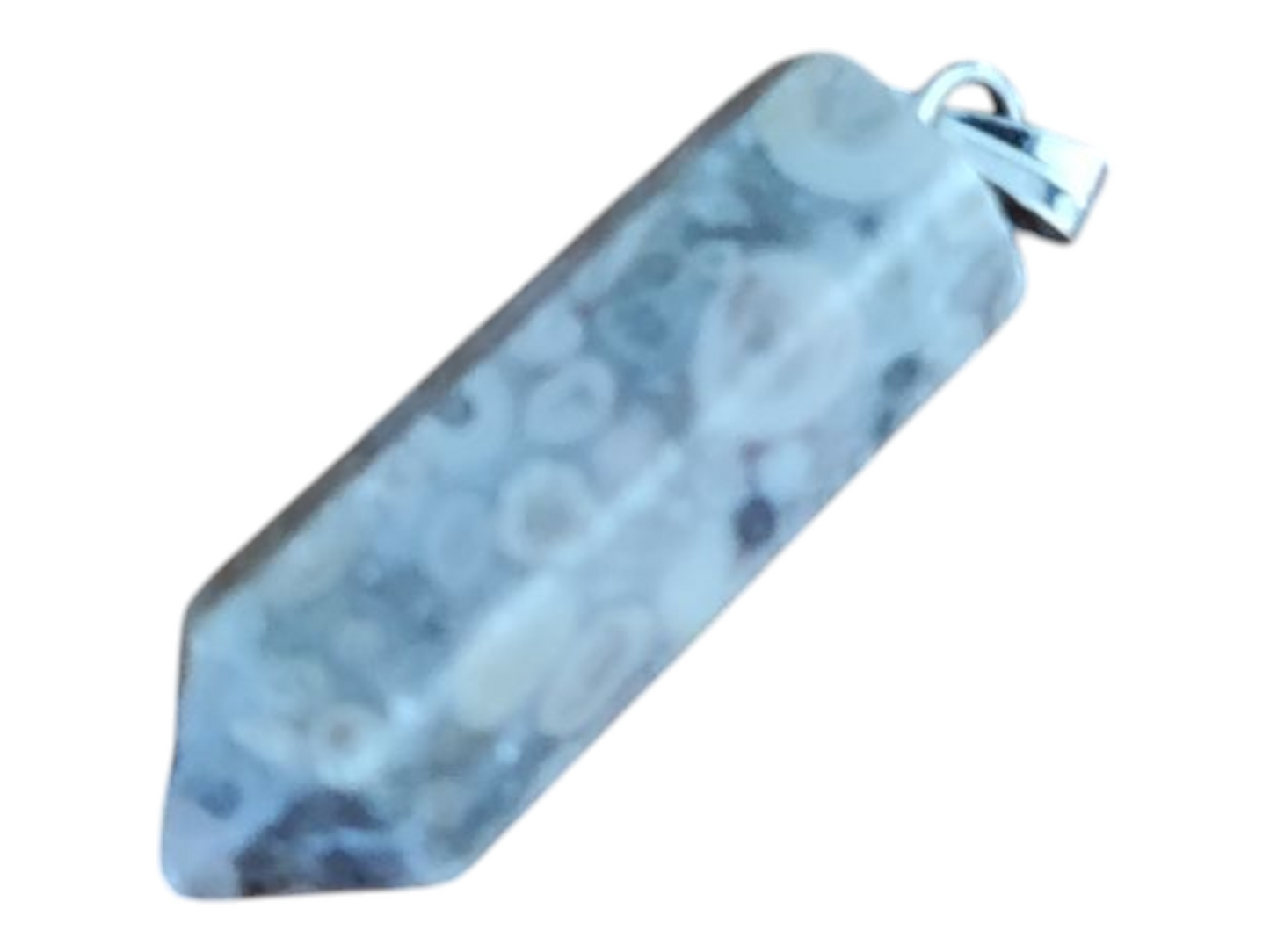 x1 Pendentif Ogive en Pierre Fine – 32x8 mm avec Bélière
