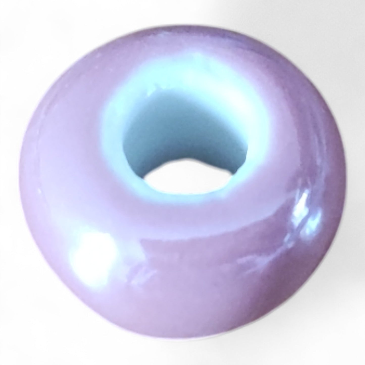 x1 Perle Européenne en Céramique – Gros Trou – 16x9 mm
