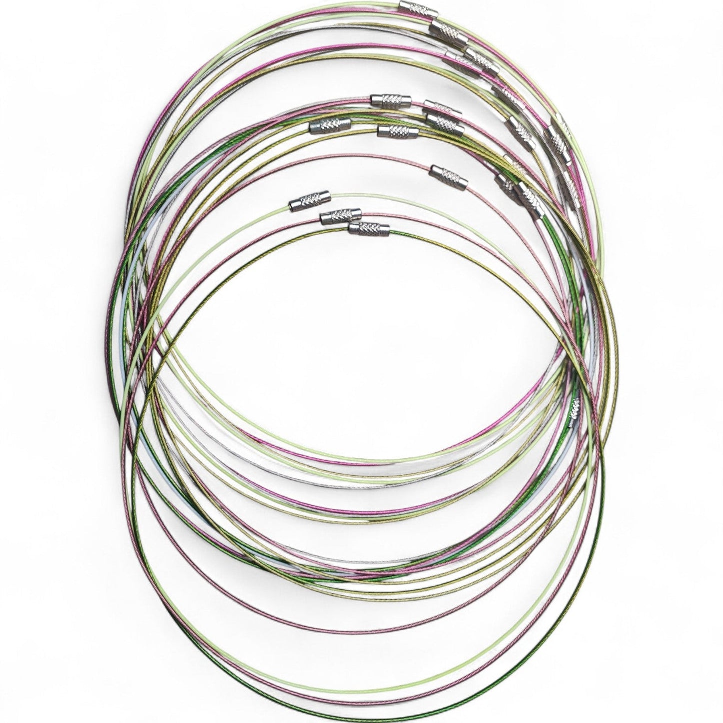 Collier Tour de Cou en Fil d’Acier Gainé – 43 à 45 cm