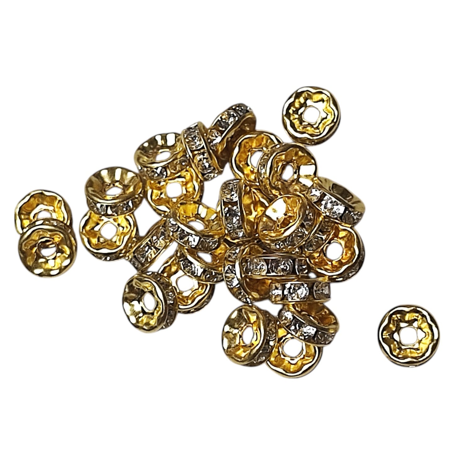x10 Intercalaires Strass – Pour perles de 8 à 10 mm
