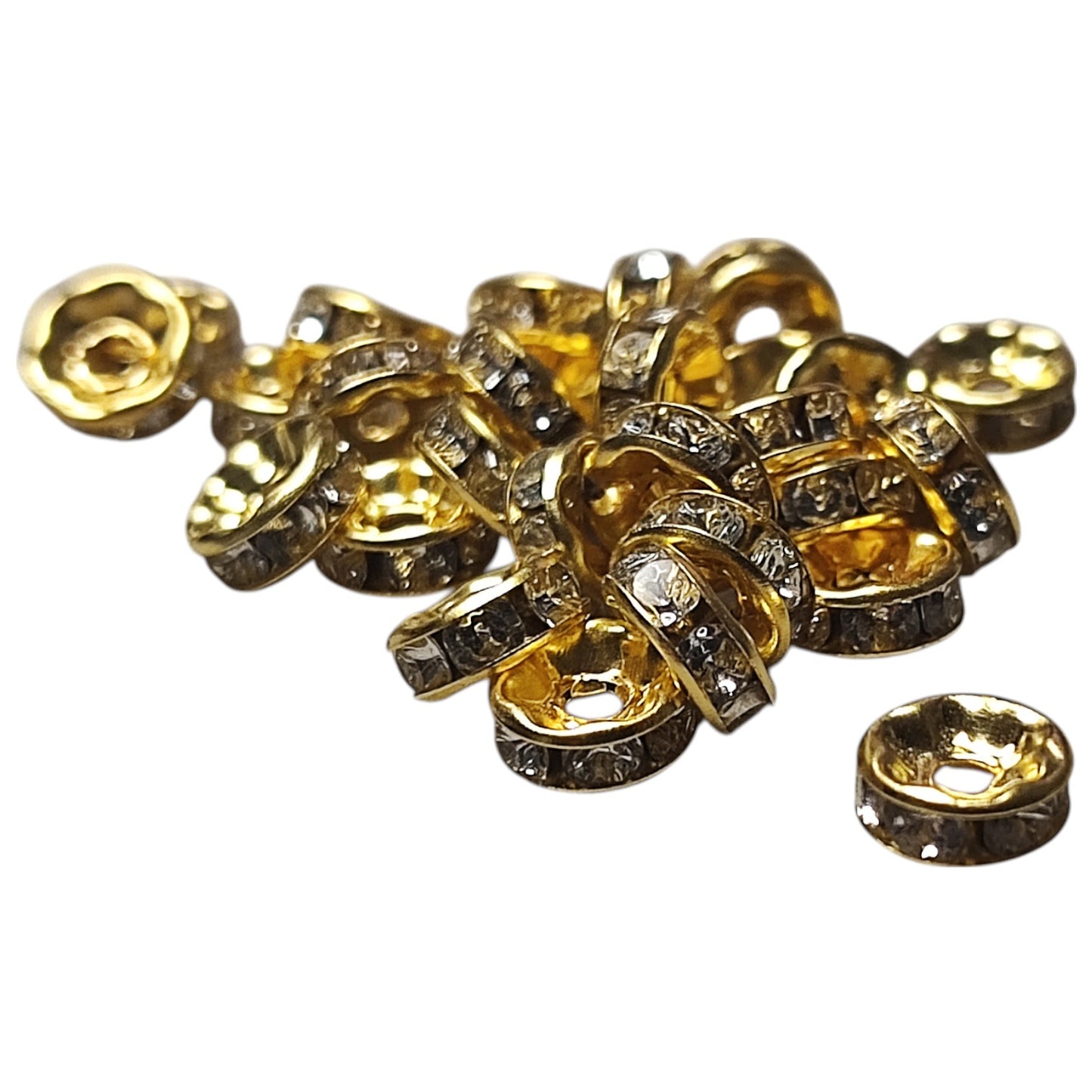 x10 Intercalaires Strass – Pour perles de 8 à 10 mm