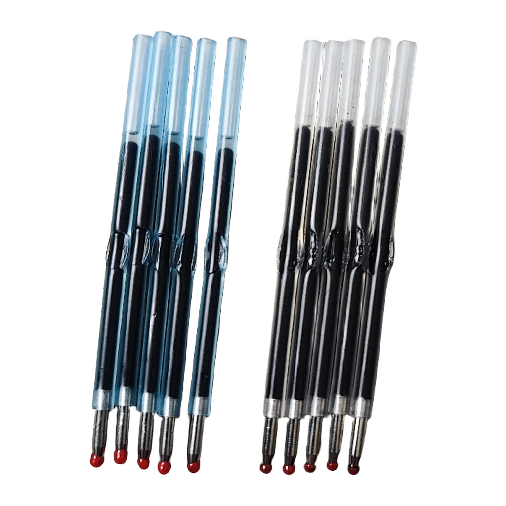 Lot de 10 Recharges de Stylo à Tige – Encres Bleu et Noir