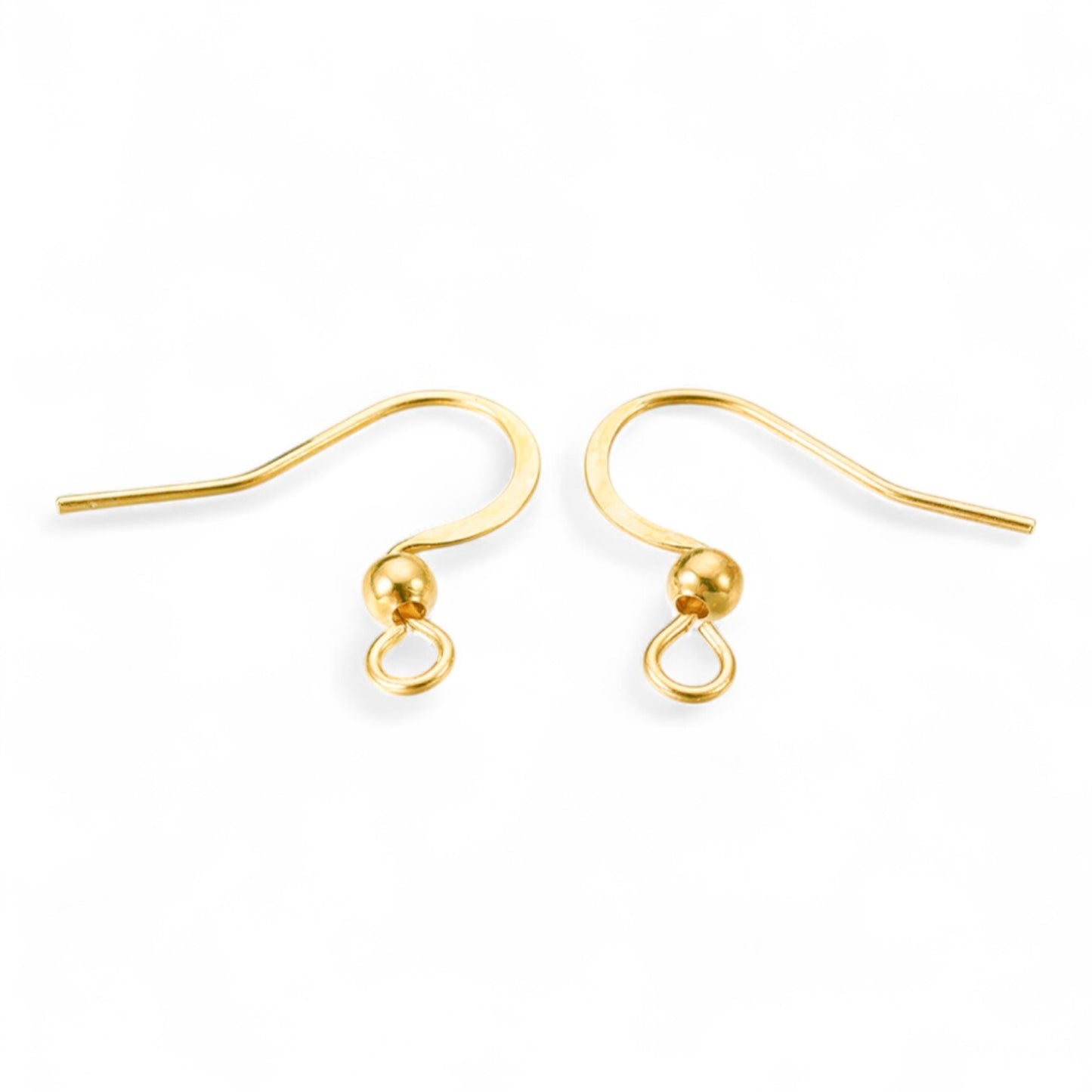 1 paire Crochets de boucles d’oreilles en acier chirurgical 316L plaqué or 18K