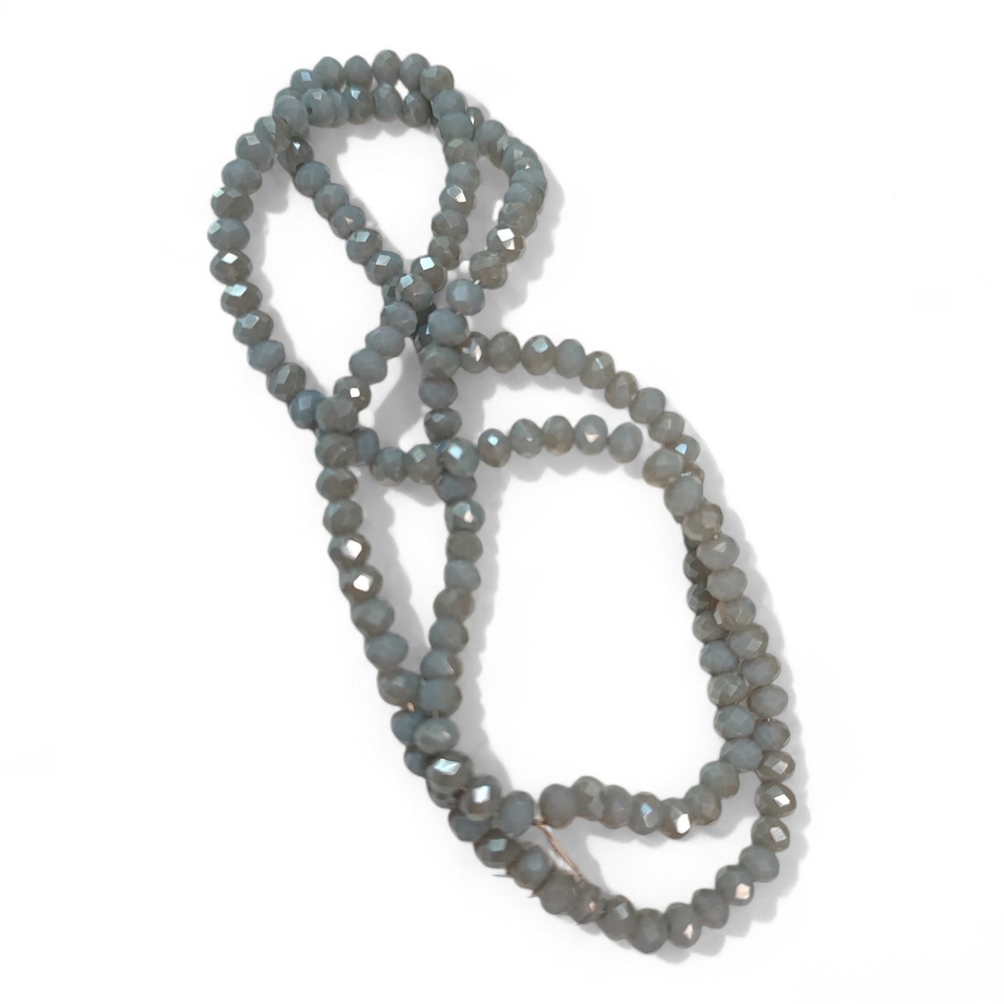 Fil de Perles en Verre à Facettes Effet brillant – 4x3 mm – Couleurs au choix