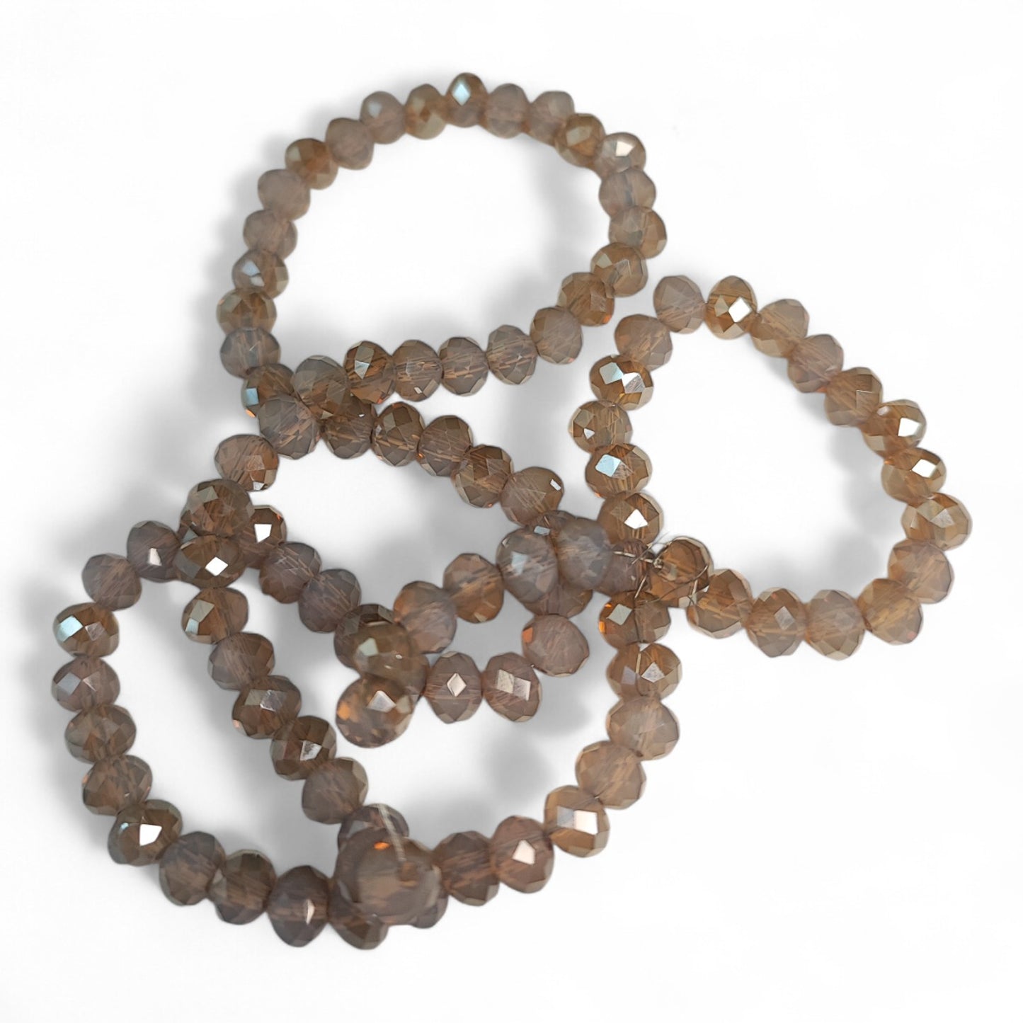 Fil de Perles en Verre opaline à Facettes et Effet brillant – 6x4,5 mm – Couleurs au choix