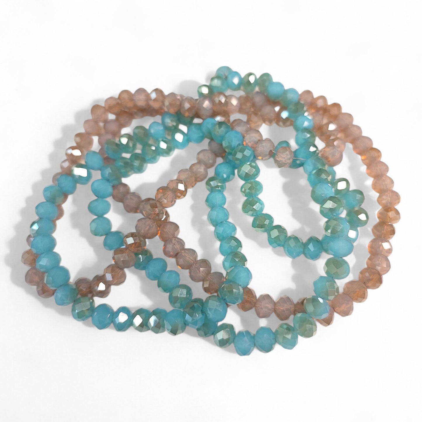 Fil de Perles en Verre opaline à Facettes et Effet brillant – 6x4,5 mm – Couleurs au choix