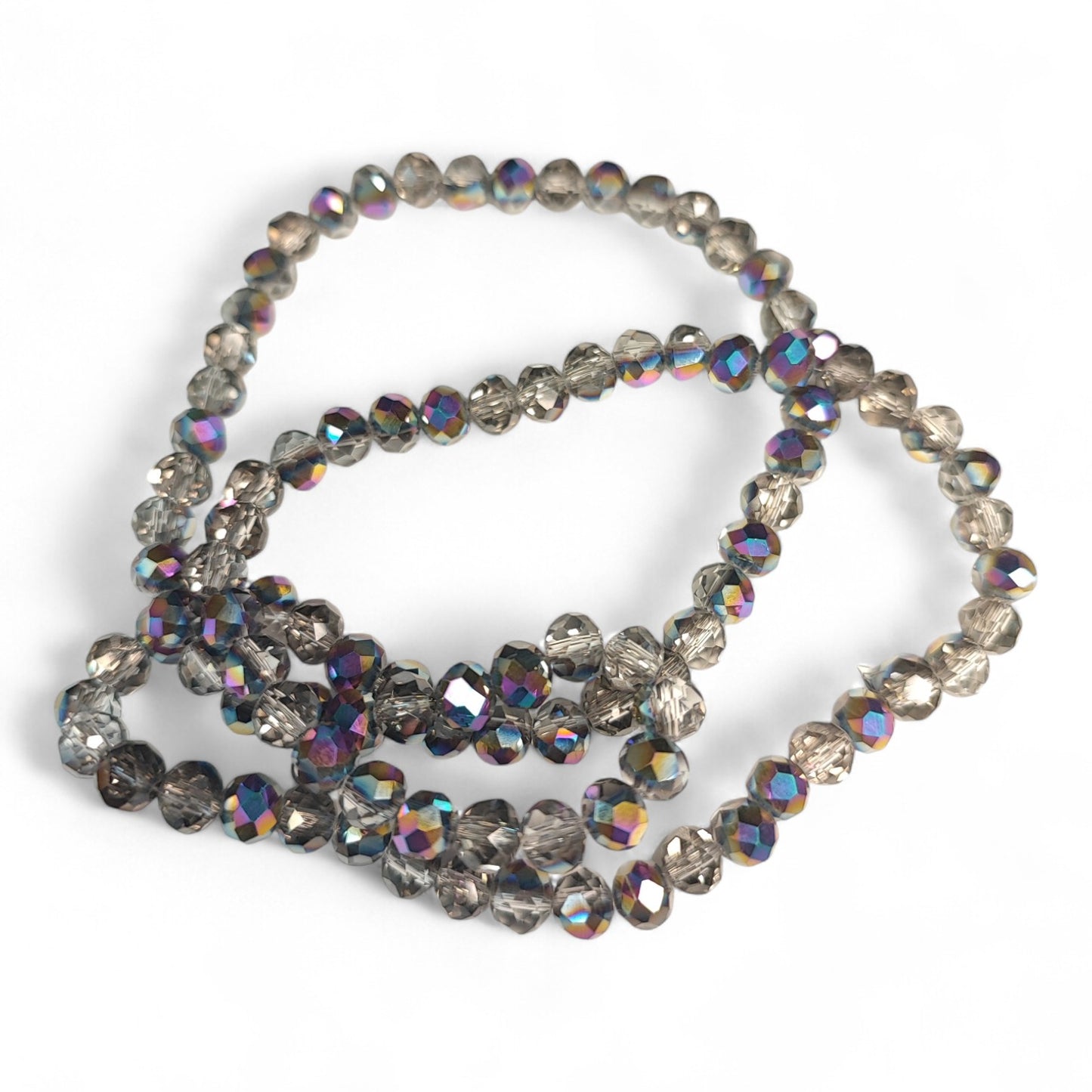 Fil de Perles en Verre à Facettes et Effet métallisé – 6x4,5 mm – Couleurs au choix