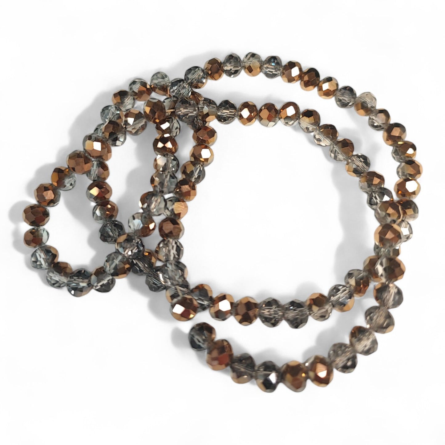 Fil de Perles en Verre à Facettes et Effet métallisé – 6x4,5 mm – Couleurs au choix