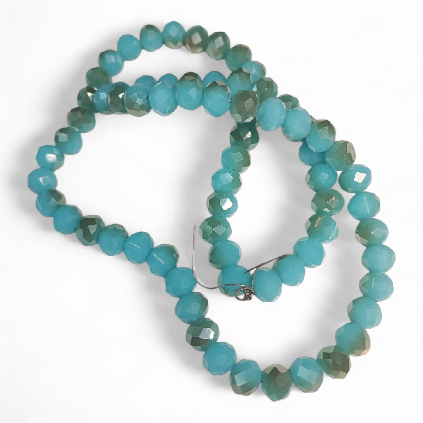 Fil de Perles en Verre à Facettes et Effet brillant – 8x6 mm – Couleurs au choix