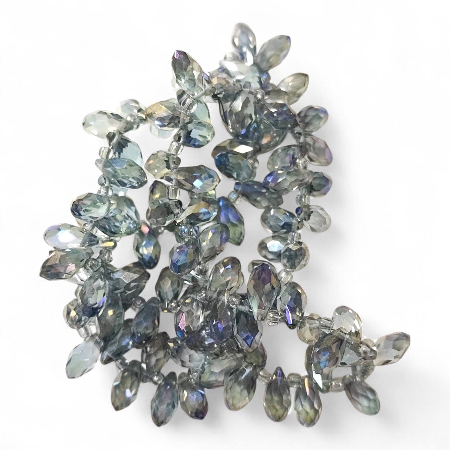 x10 Perles Gouttes Facettées en Verre – 12x6 mm