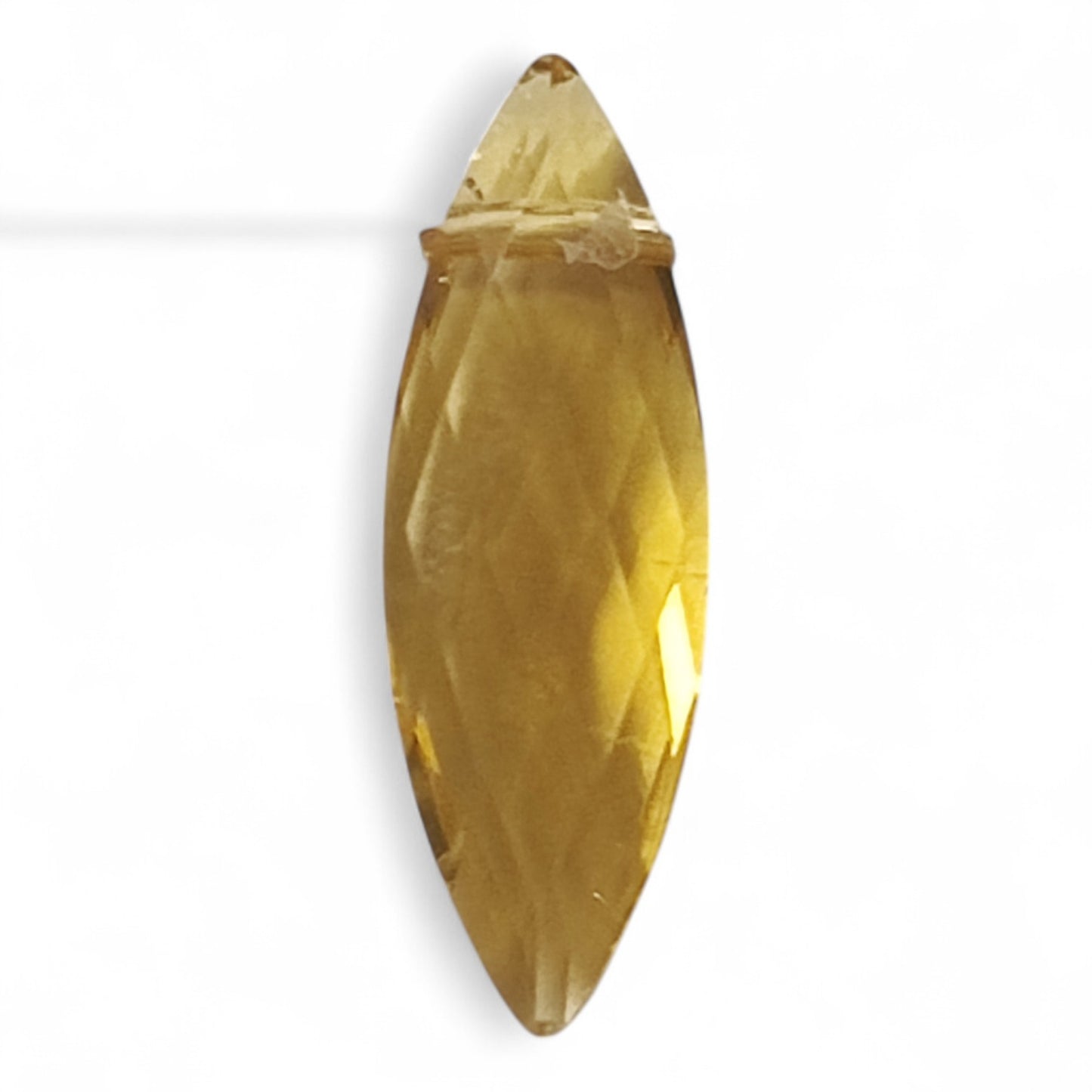 x2 Perles Pendentifs Œil de Cheval Facettées – 22x7 mm