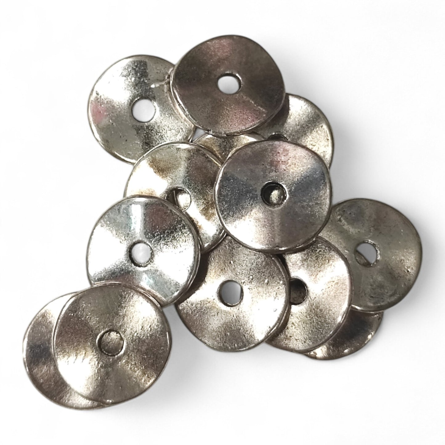 x5 Perles Intercalaires Ondulées Style Tibétain – 10 mm
