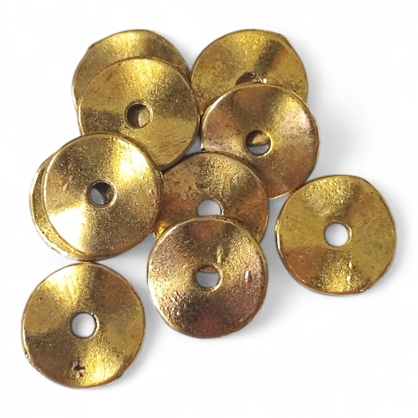 x5 Perles Intercalaires Ondulées Style Tibétain – 10 mm