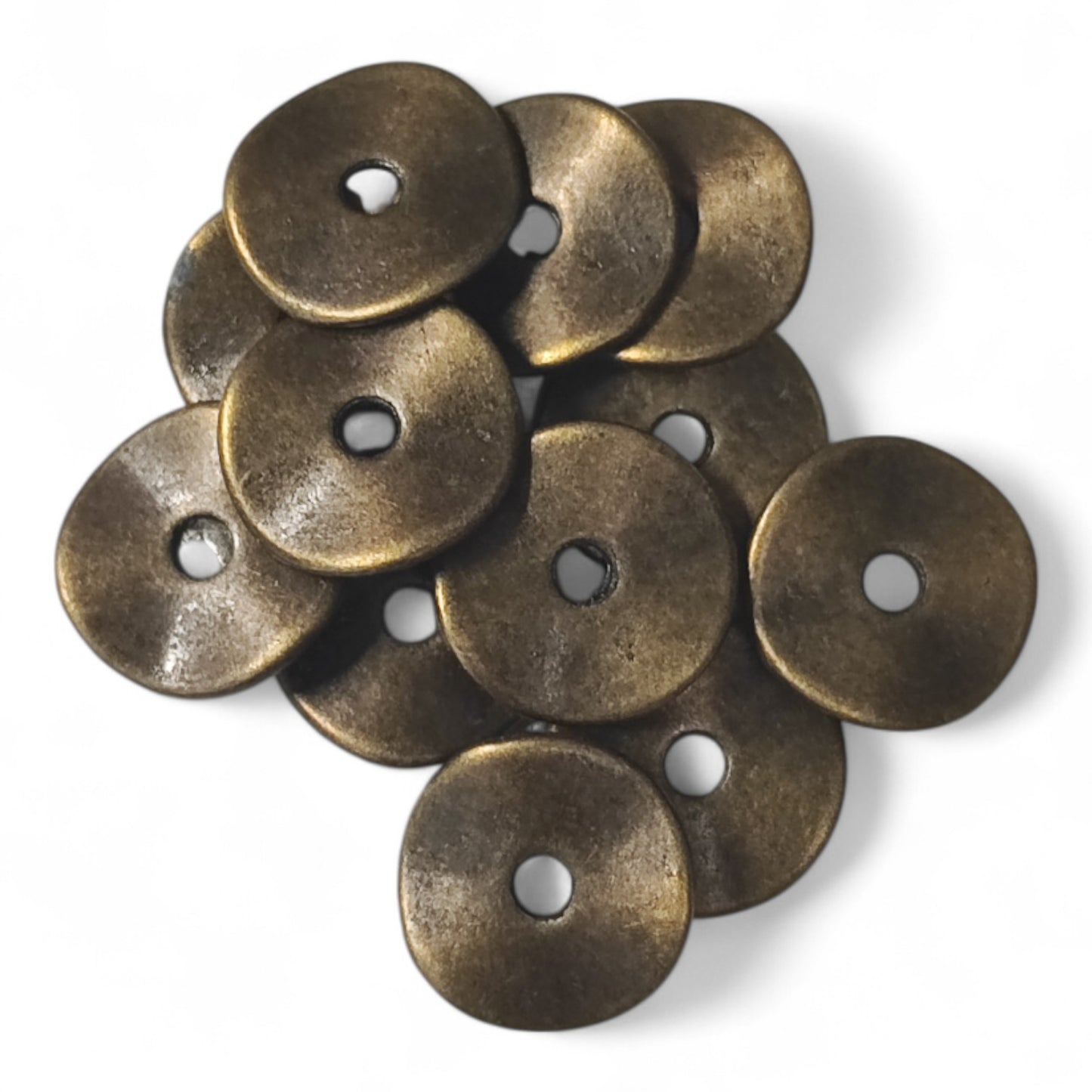 x5 Perles Intercalaires Ondulées Style Tibétain – 10 mm