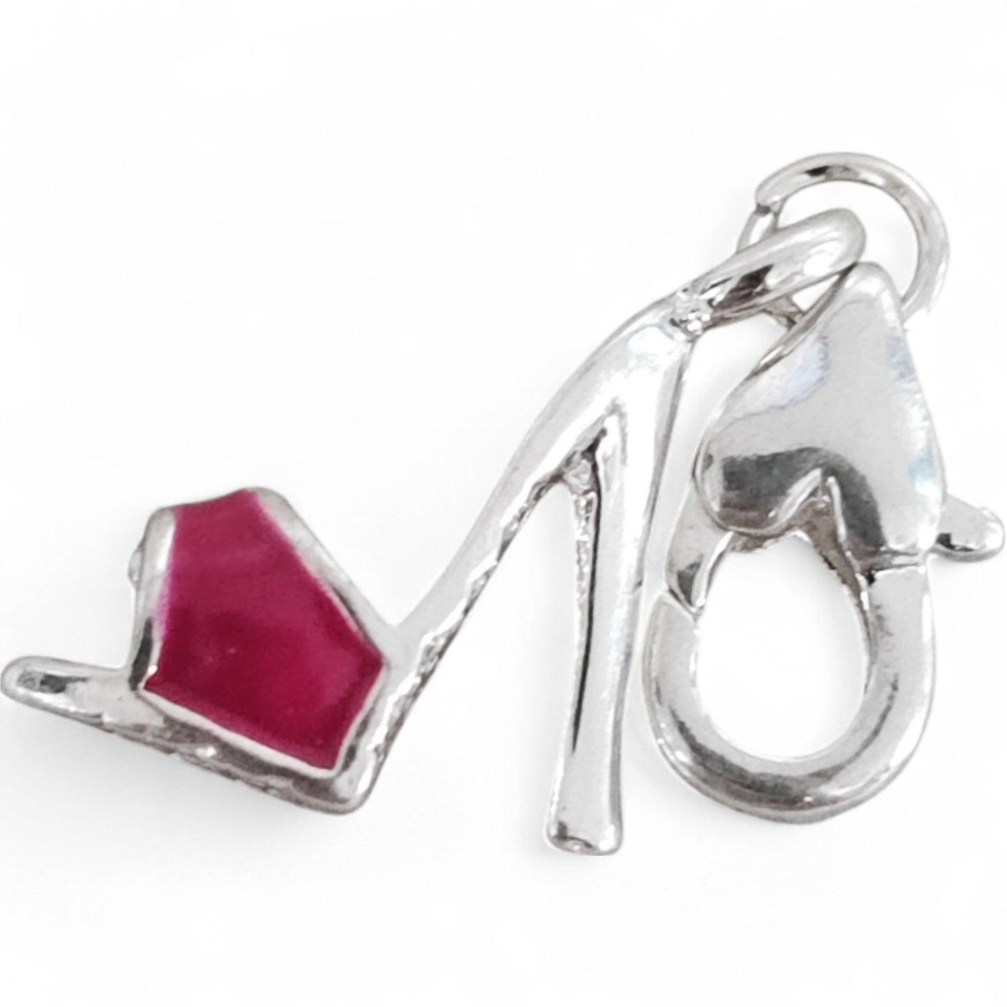 Charm Escarpin Rose – Sur Fermoir, Métal Émaillé
