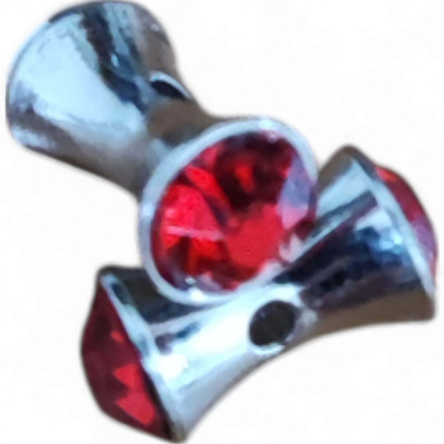 x2 Perles Intercalaires Strass – Forme Osselet – 11x6 mm