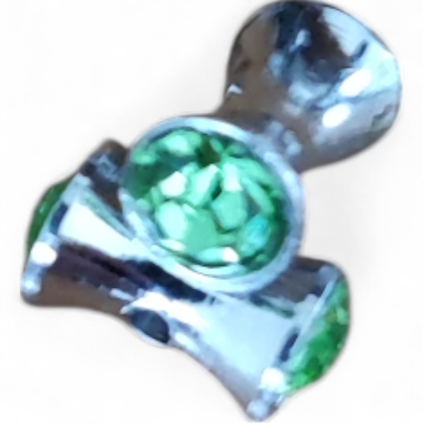 x2 Perles Intercalaires Strass – Forme Osselet – 11x6 mm