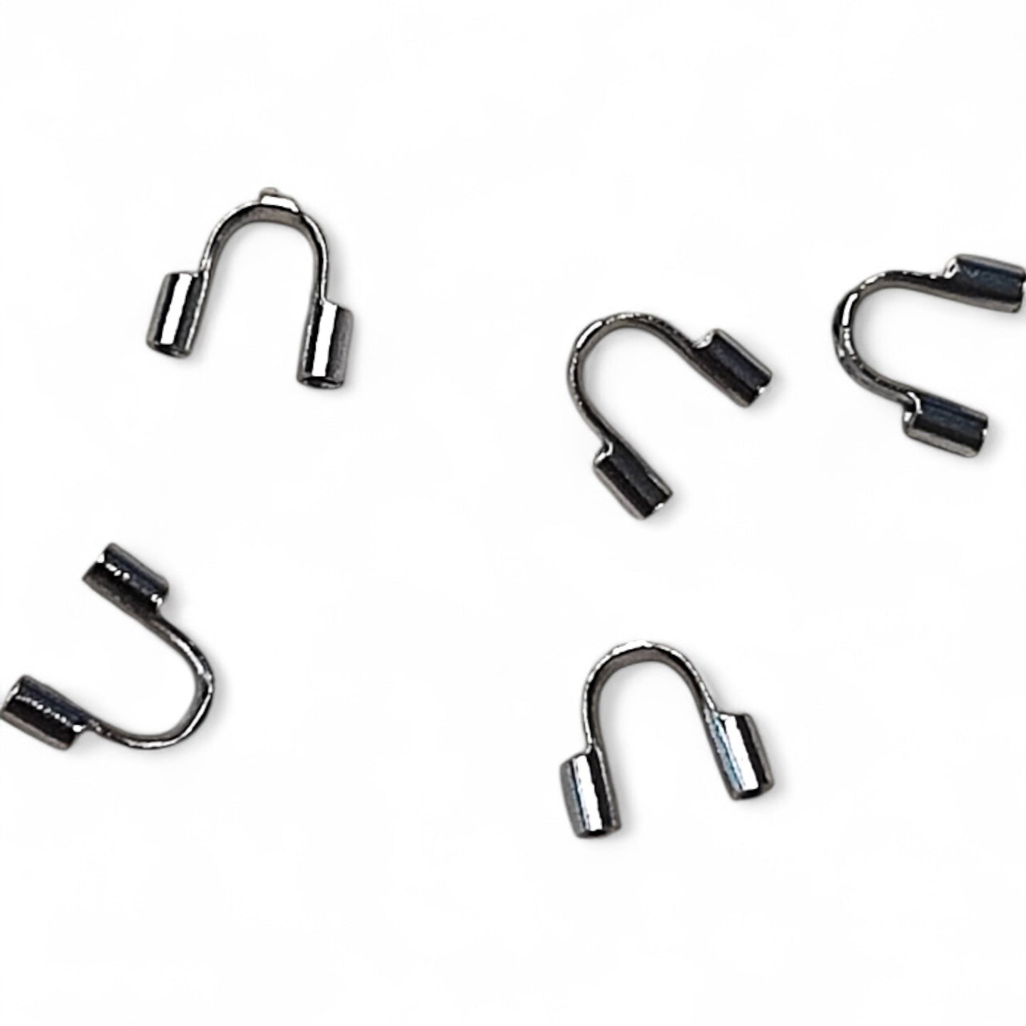 x10 Embouts Ponts en Acier Inoxydable Argenté – 5 x 4,5 mm