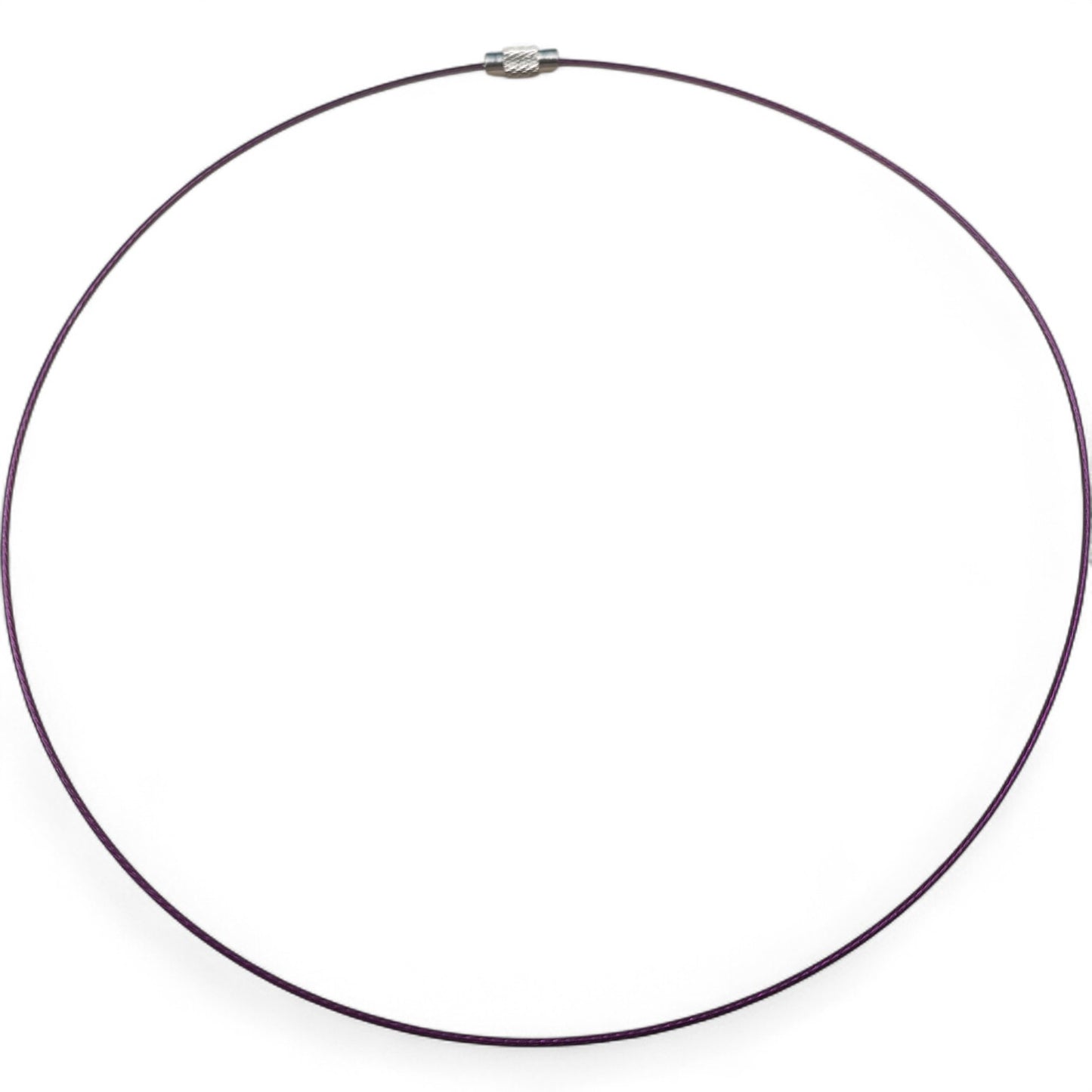 Collier Tour de Cou en Fil d’Acier Gainé – 43 à 45 cm