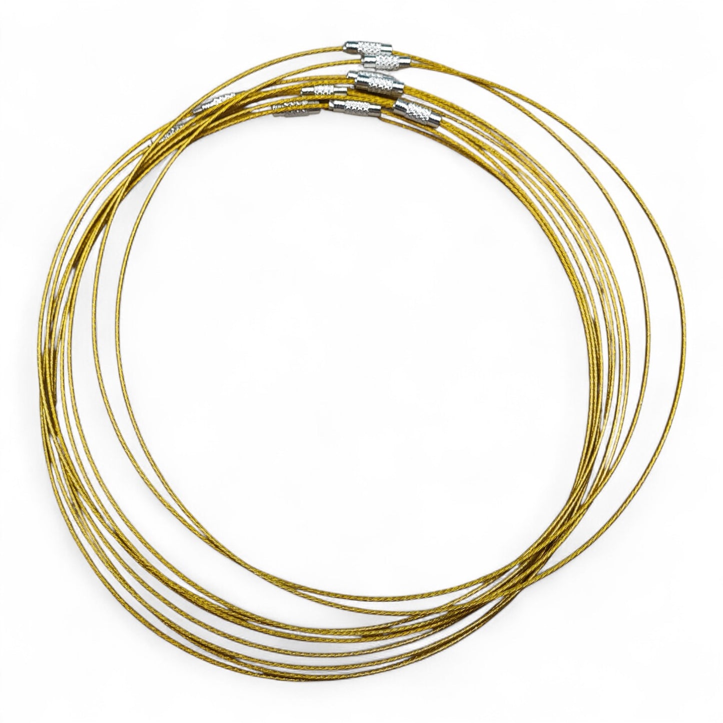 Collier Tour de Cou en Fil d’Acier Gainé – 43 à 45 cm