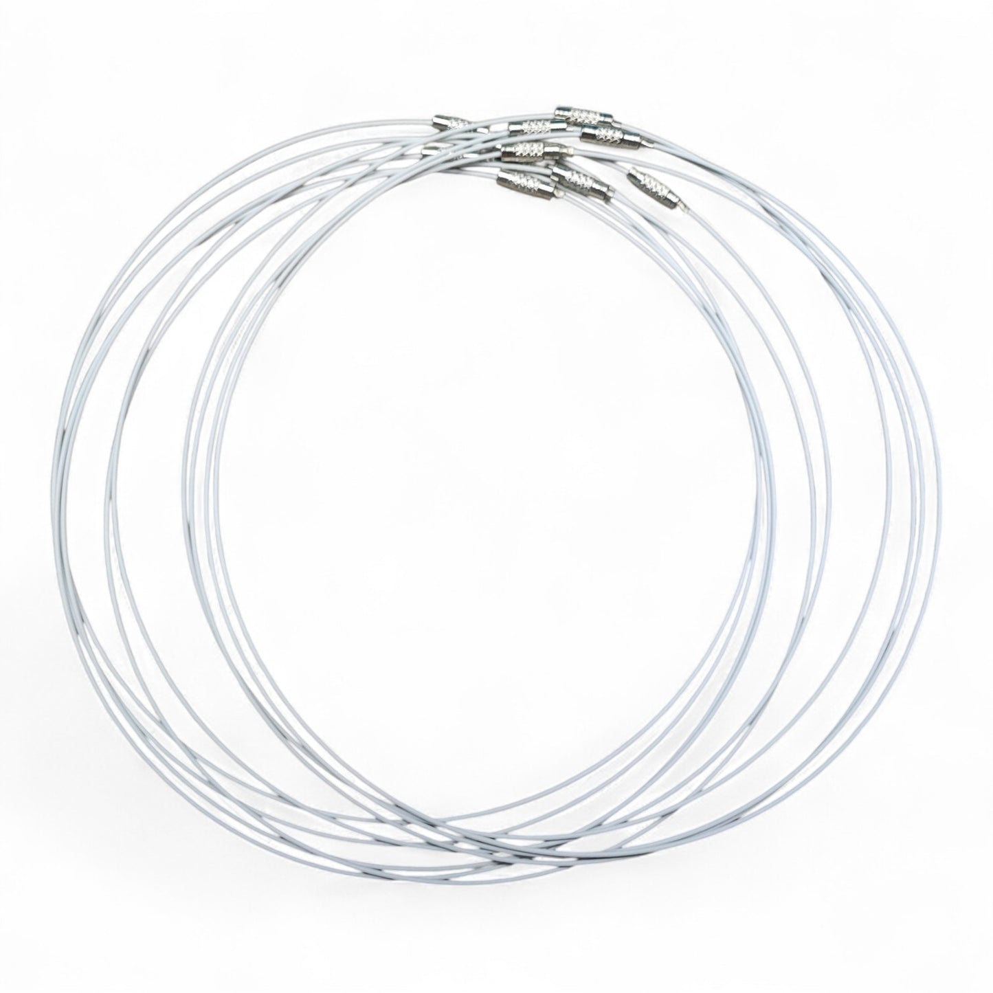 Collier Tour de Cou en Fil d’Acier Gainé – 43 à 45 cm