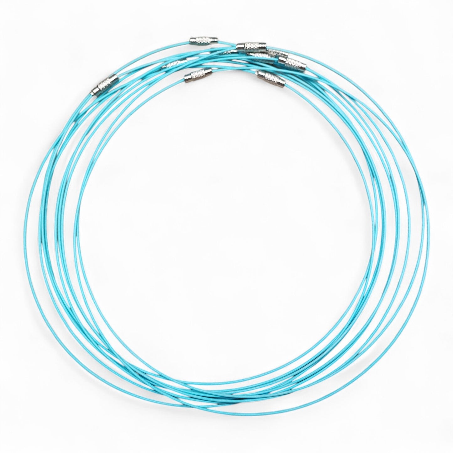 Collier Tour de Cou en Fil d’Acier Gainé – 43 à 45 cm