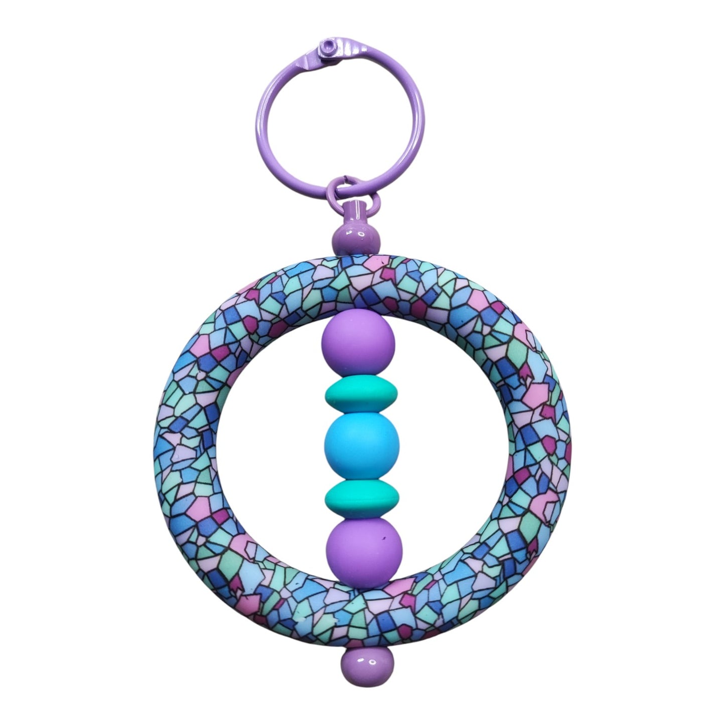 Kit Porte-Clés – Perles en silicone et tige colorée – Les Sharlyzettes