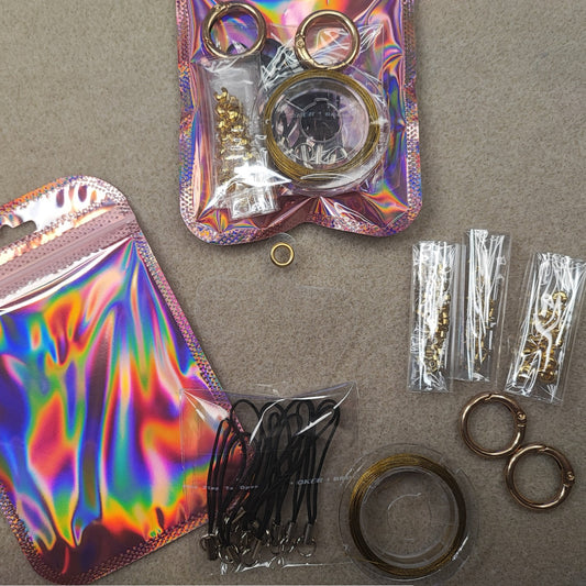 Kit Débutants – Bijoux de Téléphone, Porte-Clés et Bijoux de Sac – Métal Doré ou Argenté