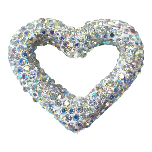 x1 Perle Cœur Strass en Pâte Polymère – Pour Stylos, Téléphone et Bijoux