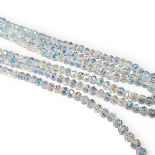 x1 Fil de perles facettées – 6 x 5 mm – 38 couleurs au choix