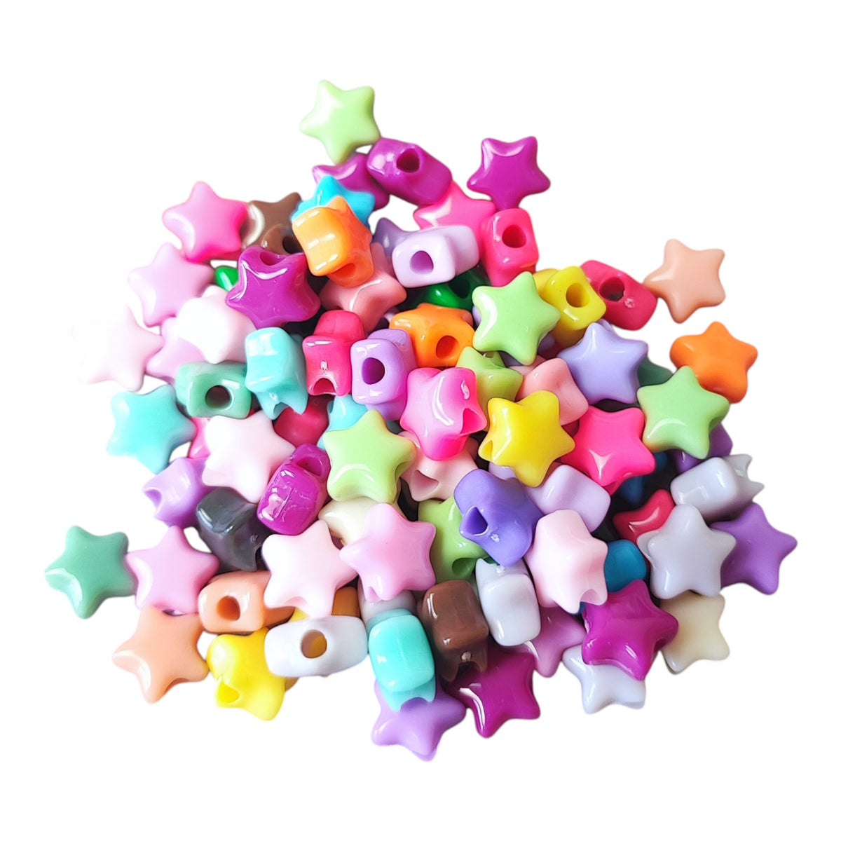 Perles acryliques opaques en forme d’étoile – 20 g
