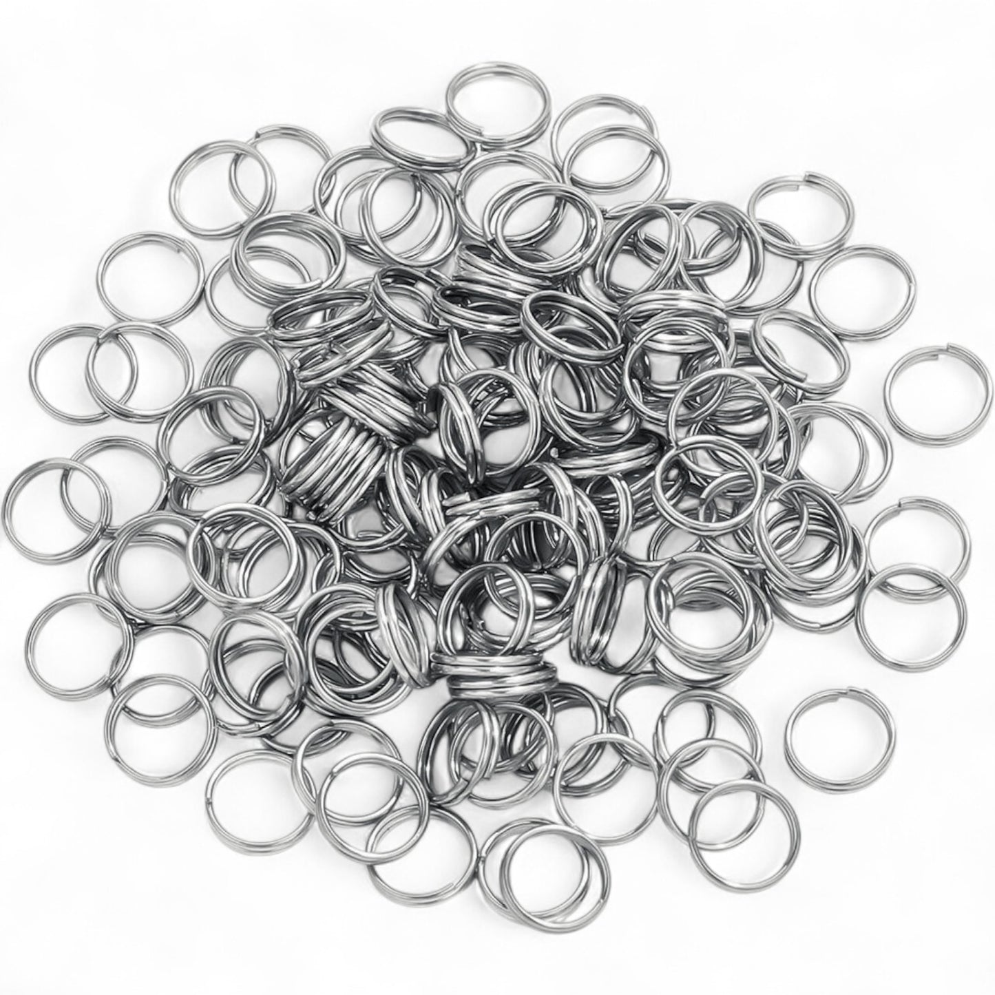x20 Anneaux de Jonction Doubles en Acier Inoxydable 304 – 0,7 x 8 mm – Argentés ou Dorés