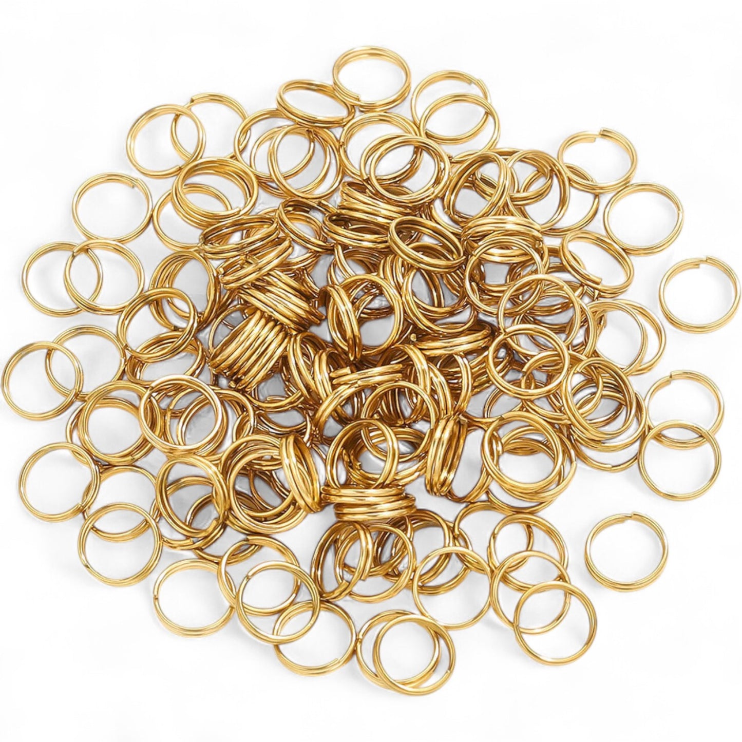 x20 Anneaux de Jonction Doubles en Acier Inoxydable 304 – 0,7 x 8 mm – Argentés ou Dorés