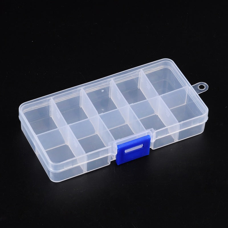 Boîte de Rangement à Perles – 10 Compartiments Réglables – 7 x 13 x 2,3 cm