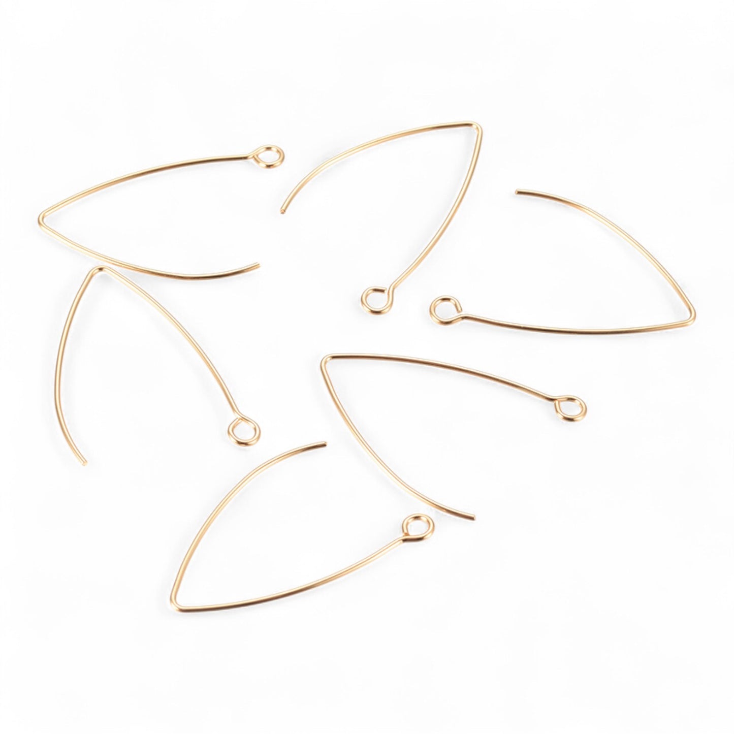 x1 paire Crochets de boucles d’oreilles en acier inoxydable 304