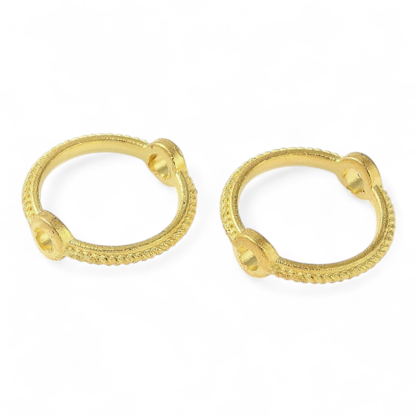 x20 Cadres de Perles en Alliage – Argenté ou Doré – Ø 10,5 mm