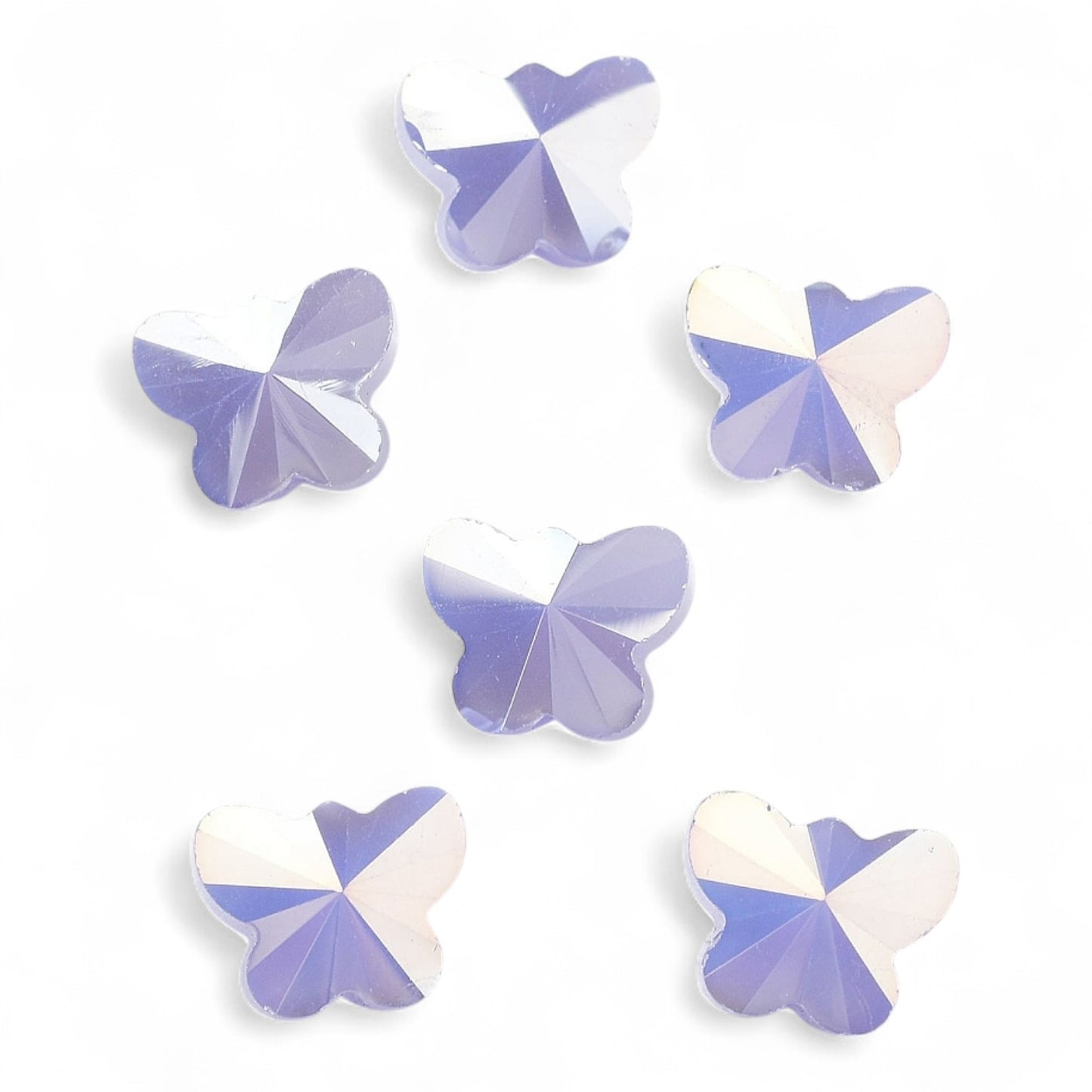 x10 Perles Papillons en Verre Électrolytique – AB
