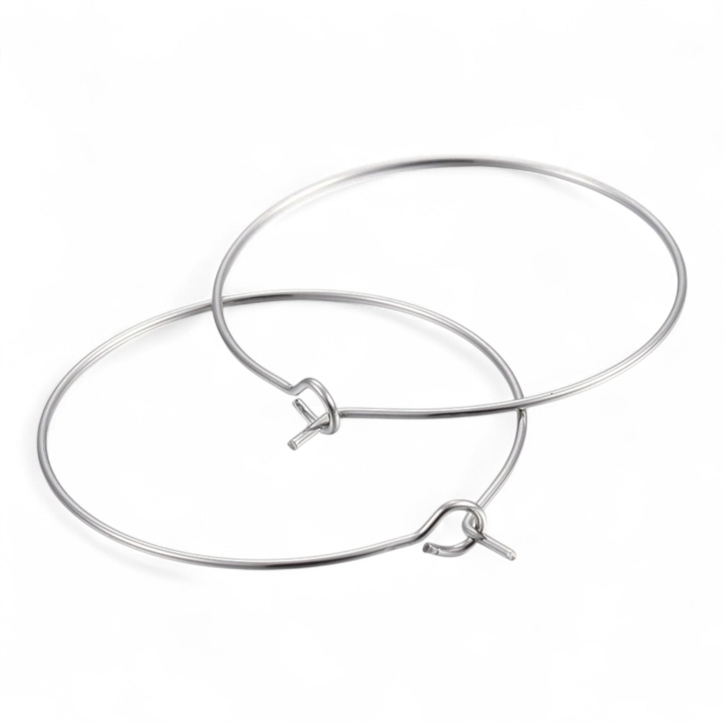 x1 paire Créoles en acier inoxydable 316L – Plaqué or 18K ou acier