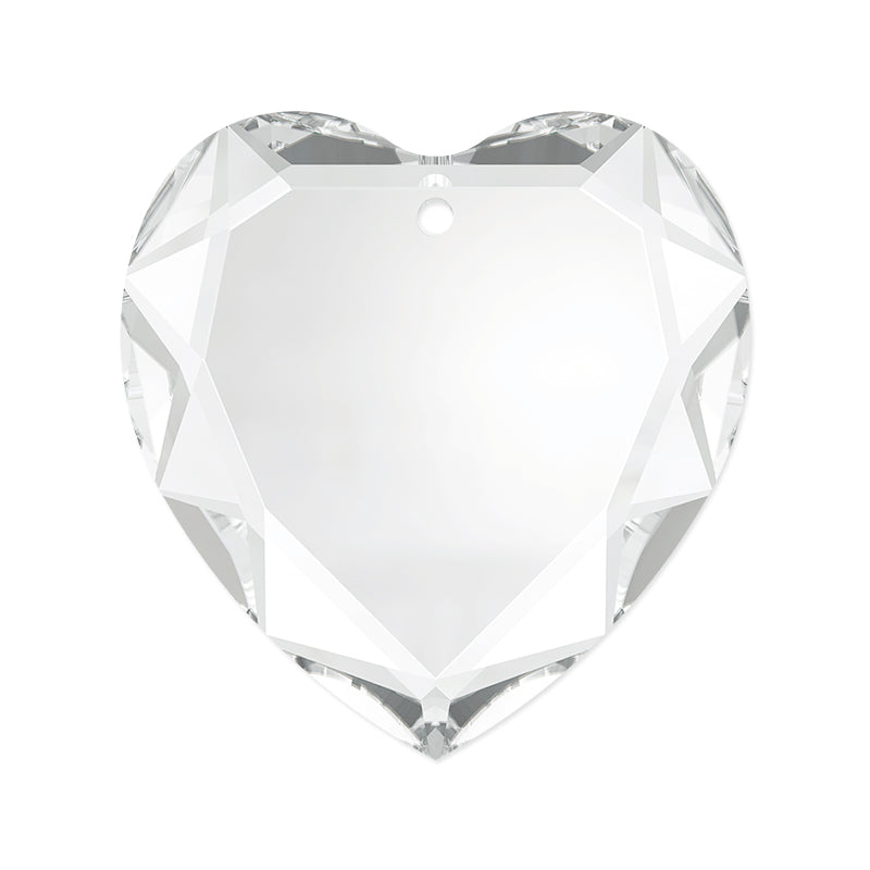 Pendentif Cœur Swarovski Elements – 28 mm – Golden Shadow ou Crystal