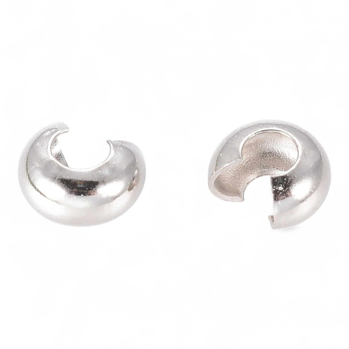 50 Crimp Beads Cover – Cache-perles à écraser ou à nœud: 4mm