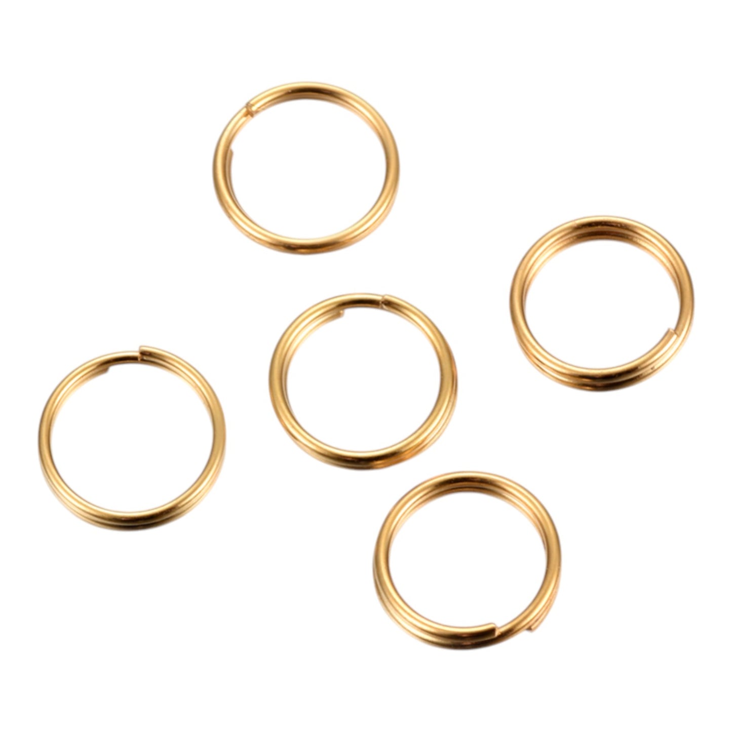 x20 Anneaux de Jonction Doubles en Acier Inoxydable 304 – 0.7 x 6 mm – Argentés ou Dorés