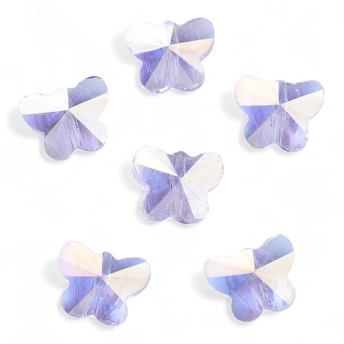 x10 Perles Papillons en Verre Électrolytique – AB