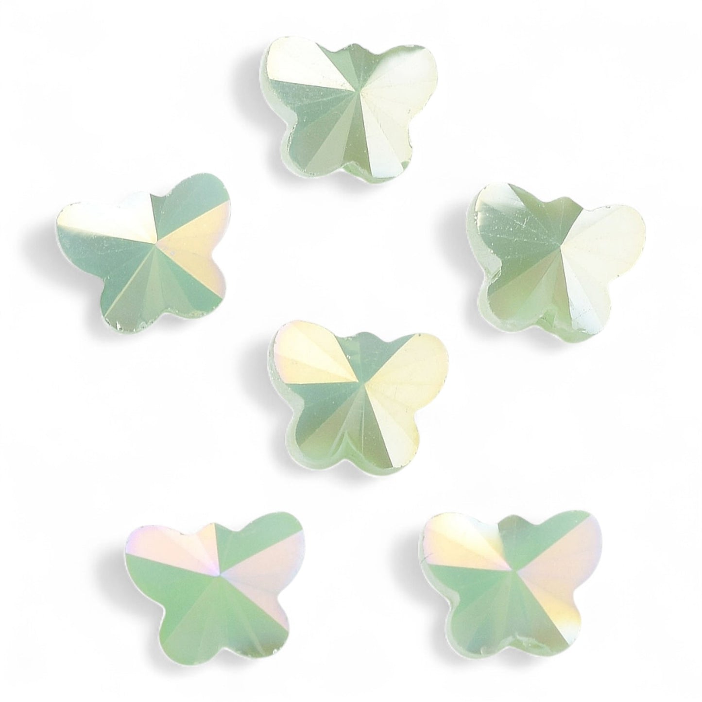x10 Perles Papillons en Verre Électrolytique – AB