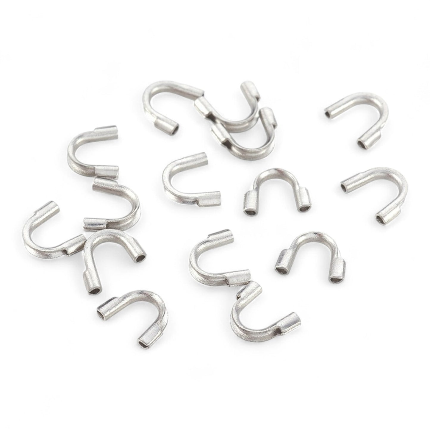 x10 embouts pont de Protection en Acier Inoxydable Chirurgical 316 – Argenté ou Plaqué IP – 6,3 à 7 mm
