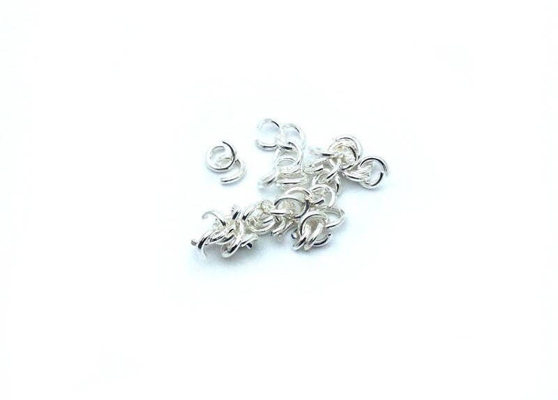 Anneaux de jonction (jump rings) couleur Argenté clair, taille au choix